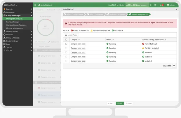 Status report on failure — error details to diagnose what went wrong.