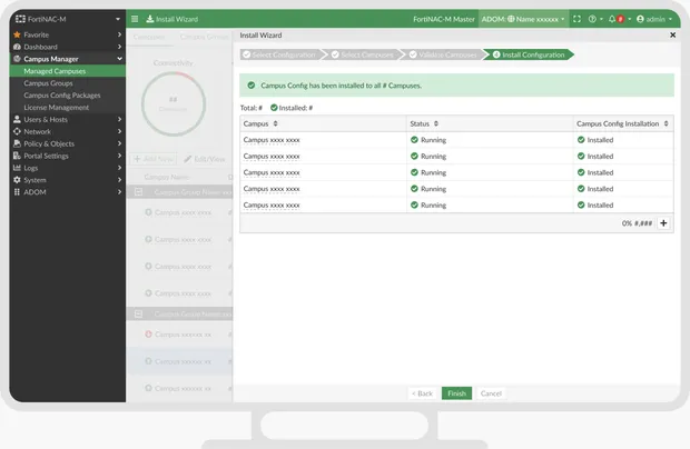 Status report on success — Campus Config installed to all campuses.